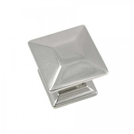 Strategic Brands Polished Nickel Poise Large Knob with Back Plate 83514